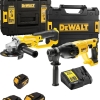 Dewalt DCH133NT Şarjlı Kırıcı Delici 2.6J+DCG412 Şarjlı Avuç Taşlama+3x 4AH Akü+1x Dolum Cihazı