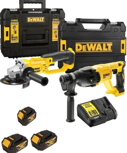 Dewalt DCH133NT Şarjlı Kırıcı Delici 2.6J+DCG412 Şarjlı Avuç Taşlama+3x 4AH Akü+1x Dolum Cihazı