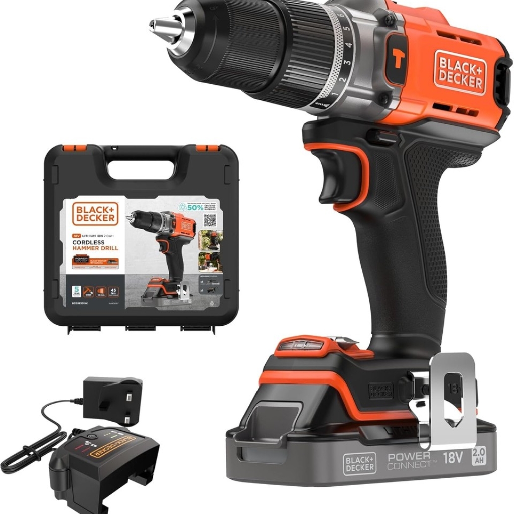 Dewalt Black&decker BLD682D1XK-QW 18V Powerconnect™ Kömürsüz Şarjlı Matkap/vidalama (1 x 2.0AH Akü, 1A Şarj
