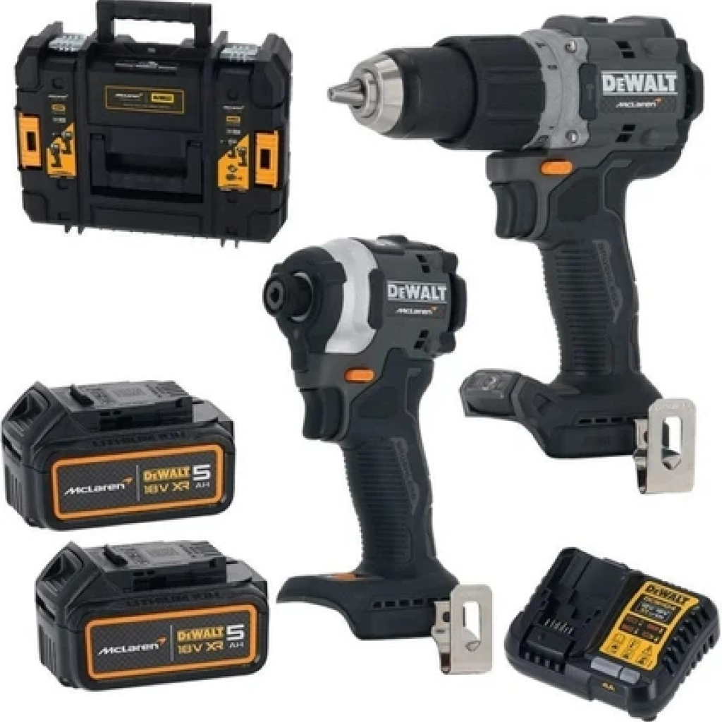 Dewalt Mclaren DCK200MP2T Kömürsüz 18V 5 Ah 2 Li Akülülü Matkap Set