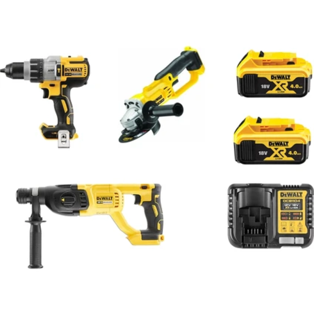 Dewalt DCD996NT + DCG412 Nt + DCH133NT + 2x4 Ah Akü + 1 x Dolum Cihazı