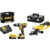 Dewalt DCD996NT + DCG412NT 2 Makine + 2 Adet 5 Amper Akü + 1 Şarj Cihazı Çantalı Set