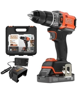 Black&decker BLD683D1XK-QW 18V Powerconnect™ Akülü Darbeli Matkap (Fırçasız, 1x 2,0AH Akü, 1A Şarj Cihazı ve Kit Kutusu Ile)