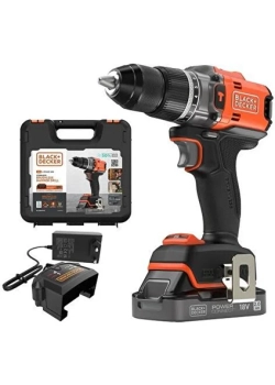 Black&decker BLD683D1XK-QW 18V Powerconnect™ Akülü Darbeli Matkap (Fırçasız, 1x 2,0AH Akü, 1A Şarj Cihazı ve Kit Kutusu Ile)