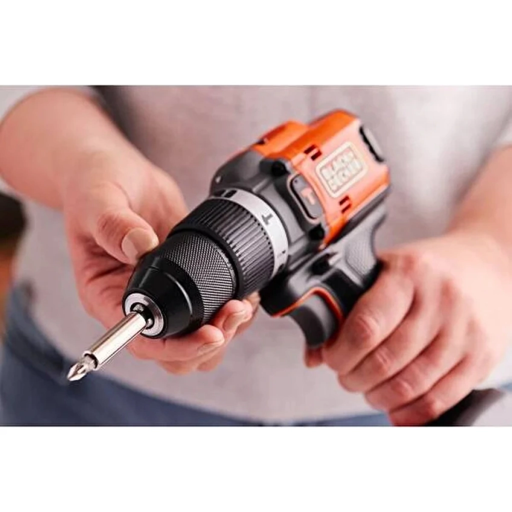 Black&decker BLD683D1XK-QW 18V Powerconnect™ Akülü Darbeli Matkap (Fırçasız, 1x 2,0AH Akü, 1A Şarj Cihazı ve Kit Kutusu Ile)