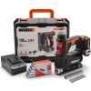 Worx WX843 20VOLT/2.0AH. Li-Ion Şarjlı Profesyonel 6-14MM Zımba ve 15MM Çivi Çakma + 3500 Adet Yedek Zımba ve Çivi