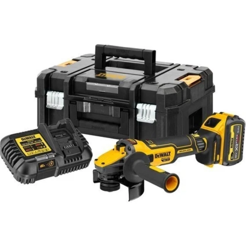 Dewalt DCG409T1 18V 125 MM Akülü Taşlama Makinesi 950 W Güç Özellikleri ile Dayanıklı Gövde