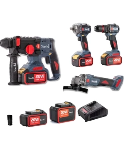 Stech-End 20V Akülü Vidalama Seti 4 'lü 2 Akü ile Hafif ve Taşınabilir Kullanım İçin Uygun SXS402