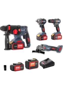 Stech-End 20V Akülü Vidalama Seti 4 'lü 2 Akü ile Hafif ve Taşınabilir Kullanım İçin Uygun SXS402