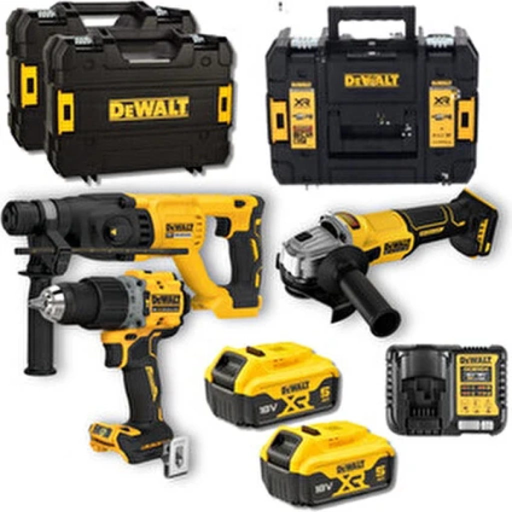 Dewalt DCD805 + DCH133 + DCG407 3’lü Set (2X5AH Xr Akü, Şarj Cihazı, Tstak Çantalı)