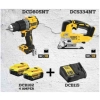Dewalt DCD805NT Darbeli Vidalama ( 90 Nm ) +  DCS334NT Dekupaj Testere + 2x4 Ah Akü + 1 Adet Dolum Cihazı