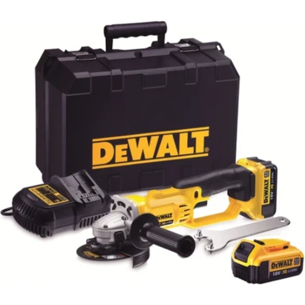 Dewalt DCG412M2-QW Şarjlı Avuç Taşlama 18V/4.0 Ah Li-Ion Çift Akü