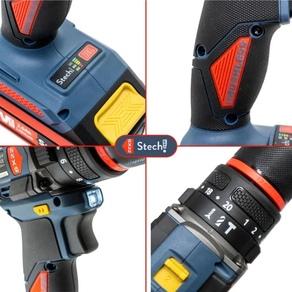 StechEnd SX22 2X2Ah 20V Akülü Darbeli Matkap
