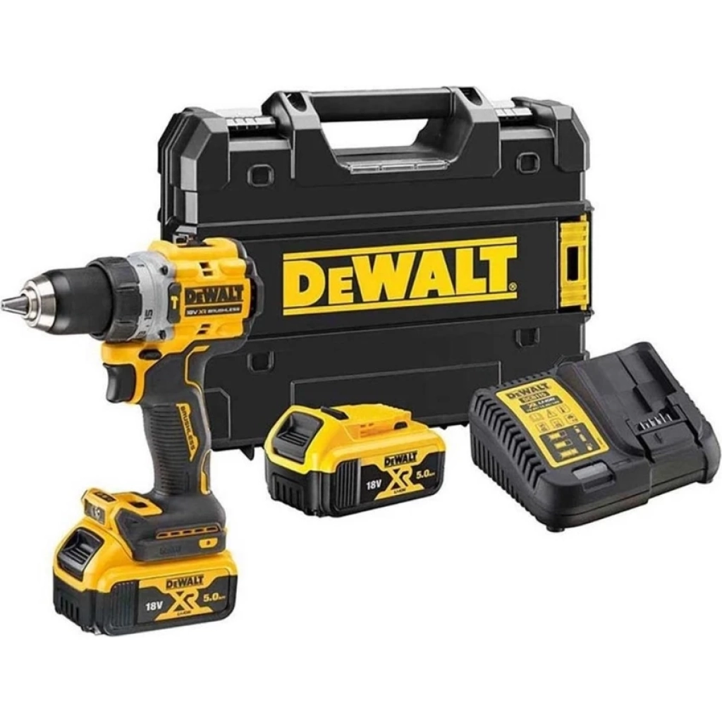 Dewalt 18V 5.0AH Li-Ion Çift Bataryalı Kömürsüz Profesyonel Darbeli Matkap DCD805P2T-QW
