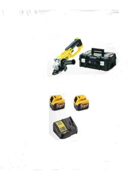 Dewalt DCG412NT Avuç İçi Taşlama ( 125 mm ) 2 Adet 5 Amper Akü 1 Adet Dolum Cihazı