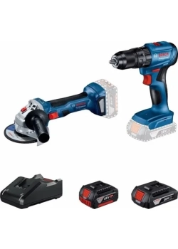Bosch Professional GWS 180-LI + GSB 185-LI 18V Akülü Vidalama 2+4 Ah Çift Akü Set - 06019H9026
