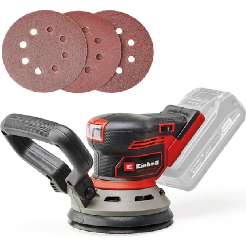 Einhell Professional Akülü Eksantrik Zımpara Tp-Rs 18/32 Li Bl-Solo Power X- (18 V, Kömürsüz Motor, 3,2 mm Salınım Çapı, 125 mm Zımpara Levhası, Zımpa