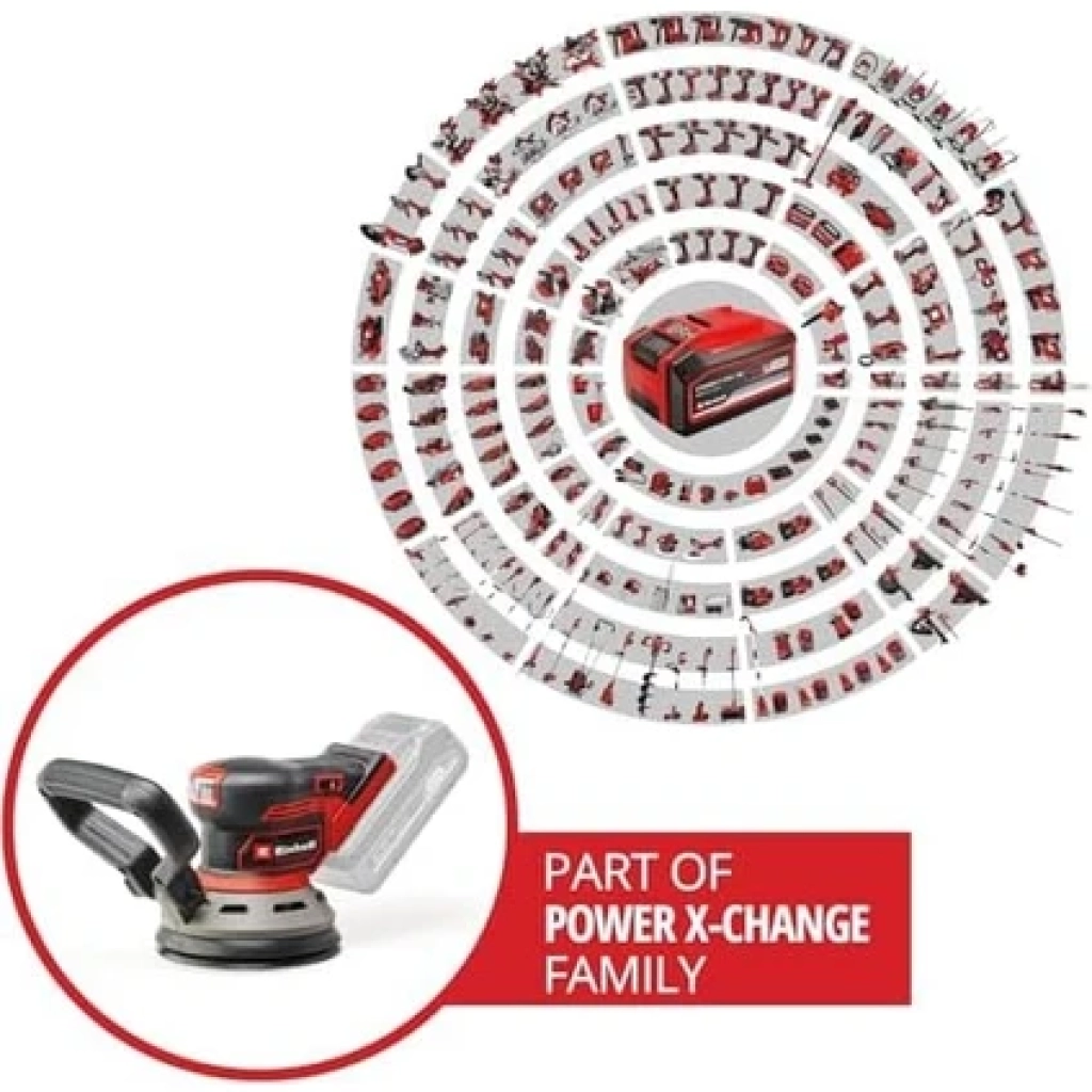 Einhell Professional Akülü Eksantrik Zımpara Tp-Rs 18/32 Li Bl-Solo Power X- (18 V, Kömürsüz Motor, 3,2 mm Salınım Çapı, 125 mm Zımpara Levhası, Zımpa