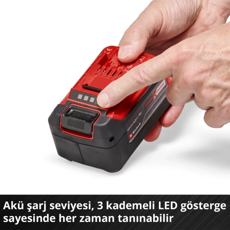 Einhell 5.2 Ah ABS Akü Power X-Change (Li-Ion Akü, 18 V, 5.2 Ah, Tüm Power X-Change cihazları ile uyumlu) - 4511437