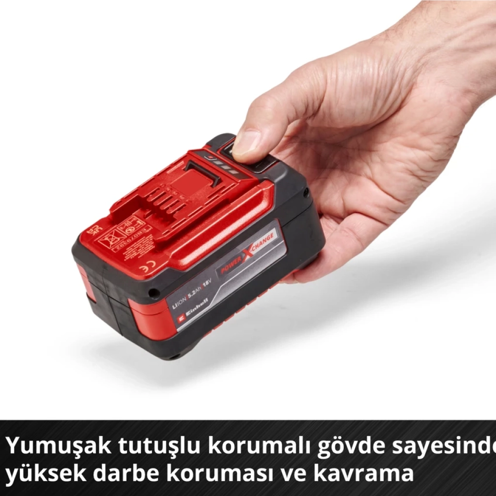 Einhell 5.2 Ah ABS Akü Power X-Change (Li-Ion Akü, 18 V, 5.2 Ah, Tüm Power X-Change cihazları ile uyumlu) - 4511437