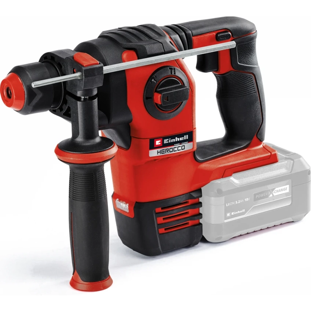 Einhell HEROCCO Professional Akülü Kırıcı Delici 18/20 Power X-Change (18 V, Kömürsüz, 2.2 J, SDS-plus, Pnömatik Darbe Mekanizması, Derinlik Mesnedi, 