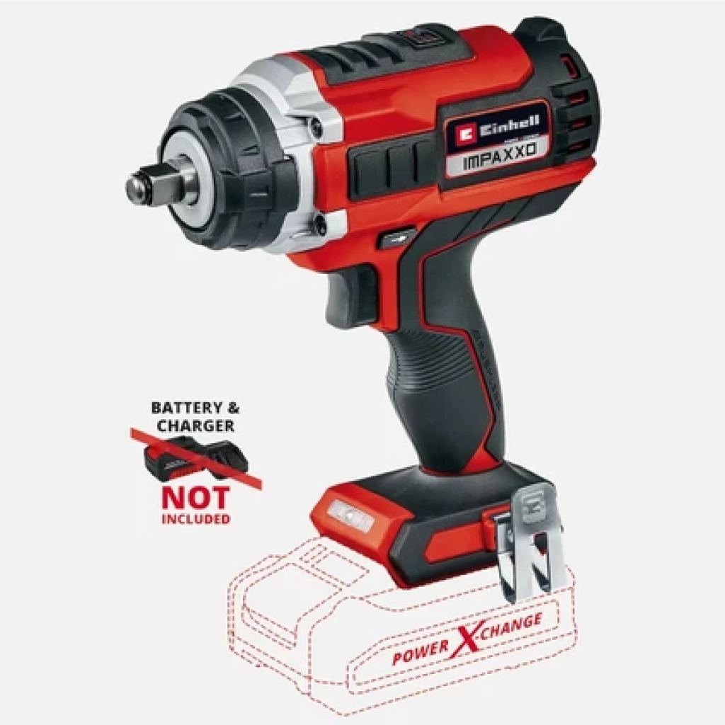 Einhell Professional Akülü Darbeli Somun Sıkma IMPAXXO 18/400 Power X-Change (Li-Ion, 18 V, 400 Nm, 3 Vitesli Şanzıman, Kömürsüz Motor, Akü ve Şarj Ci