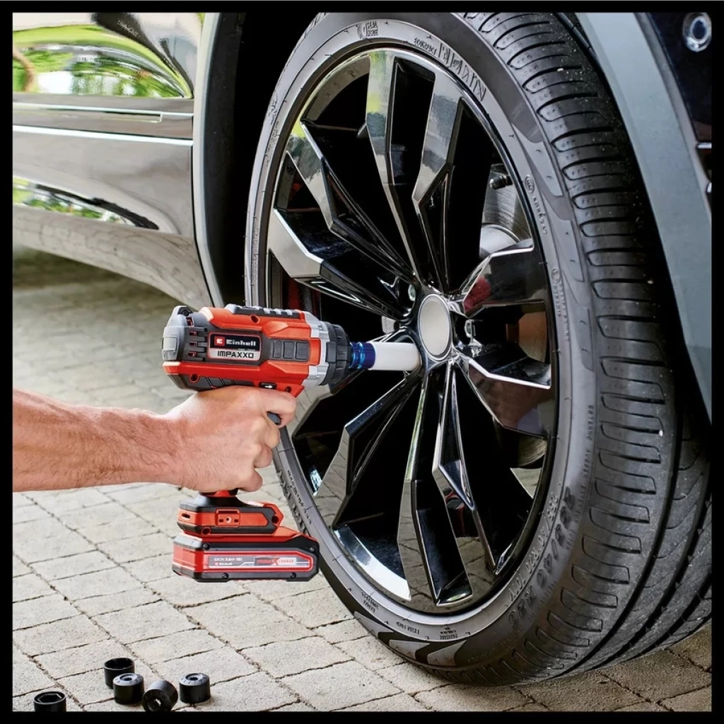 Einhell Professional Akülü Darbeli Somun Sıkma IMPAXXO 18/400 Power X-Change (Li-Ion, 18 V, 400 Nm, 3 Vitesli Şanzıman, Kömürsüz Motor, Akü ve Şarj Ci