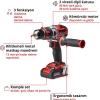 Einhell TE-CD 18 Li-i Kömürsüz Power X-Change Akülü Darbeli Vidalama (darbe fonksiyonlu, Li-Ion, 18 V, 2 hız, 60 Nm, LED ışık, çanta, 2x 2,0 Ah akü ve