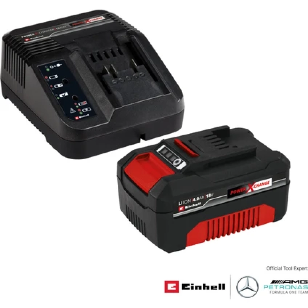 Orijinal Einhell Akü ve Şarj Cihazı Başlangıç Kiti Power X-Change (Akü, Li-Ion, 18 V, 4.0 Ah Akü ve Hızlı Şarj Cihazı,  Tüm Power X-Change cihazları i