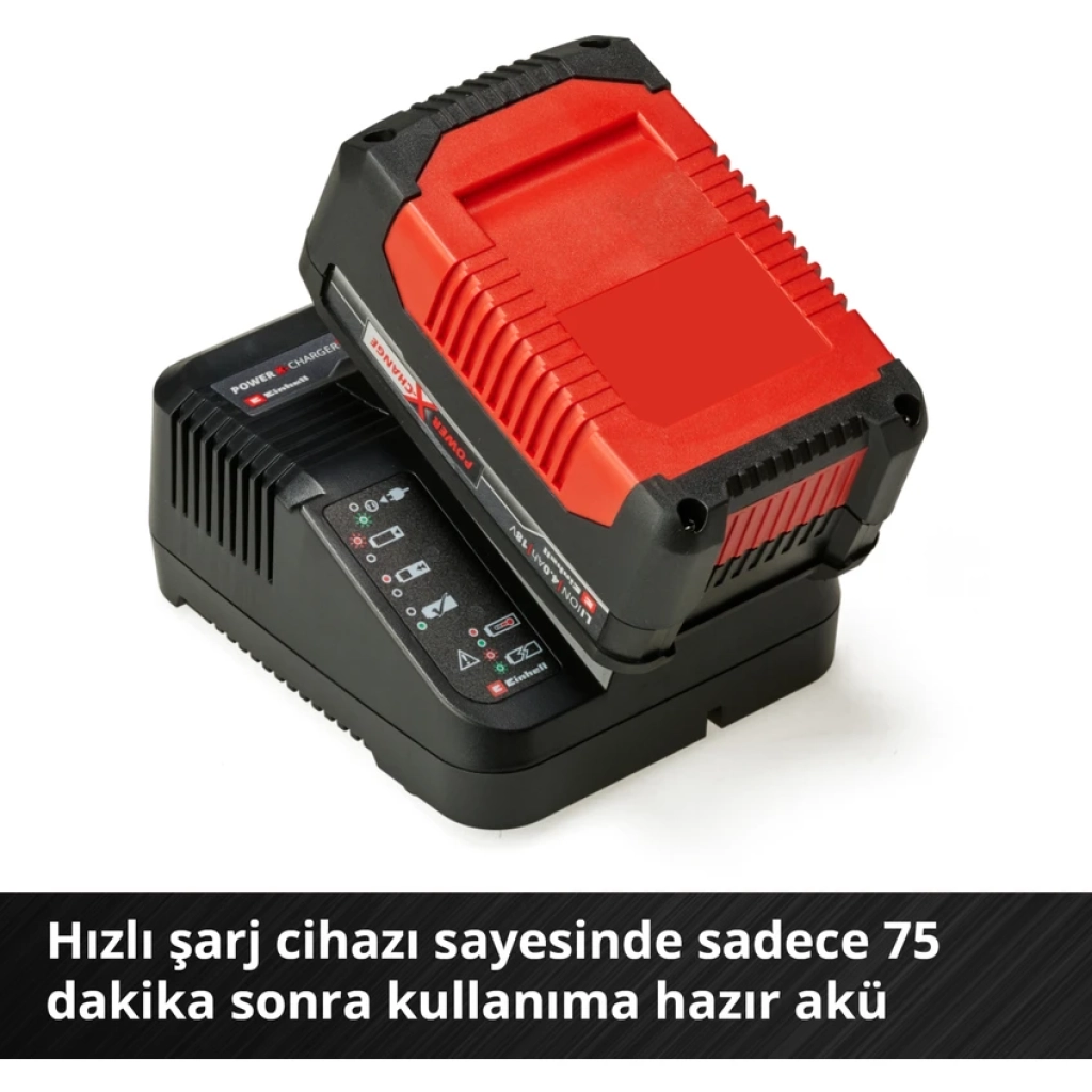 Orijinal Einhell Akü ve Şarj Cihazı Başlangıç Kiti Power X-Change (Akü, Li-Ion, 18 V, 4.0 Ah Akü ve Hızlı Şarj Cihazı,  Tüm Power X-Change cihazları i