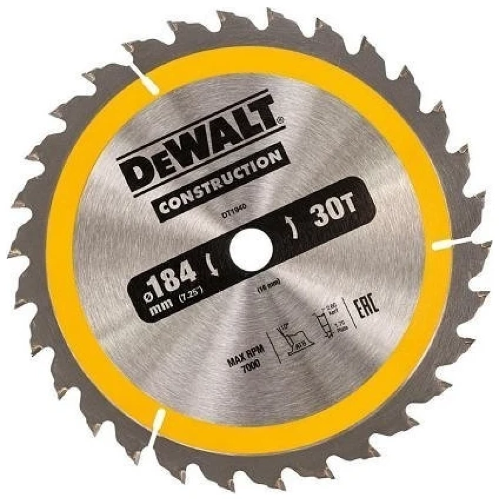 Dewalt DT1940-QZ 184X16 MM 30 Diş Elmas Testere
