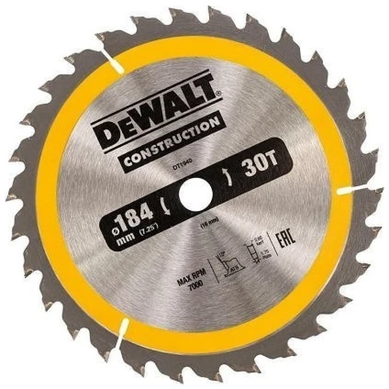 Dewalt DT1940-QZ 184X16 MM 30 Diş Elmas Testere