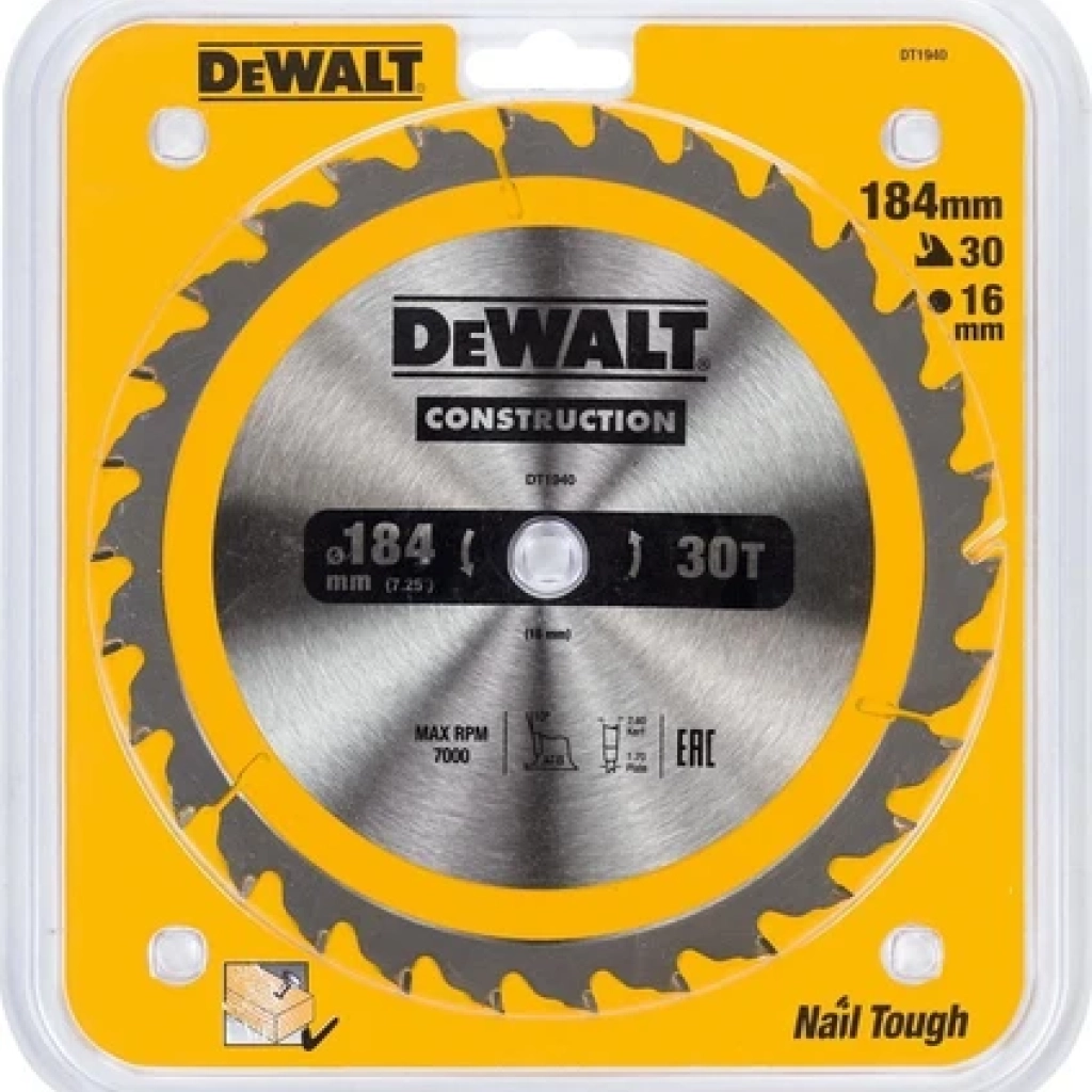 Dewalt DT1940-QZ 184X16 MM 30 Diş Elmas Testere