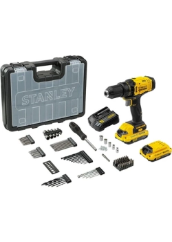 Stanley New SCD700D2KA  18V 2AH V20 Çift Akü Darbesiz MATKAP+100 Akses. Yeni
