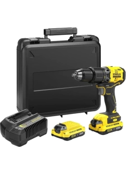 Stanley SBD715D2K 18V 2.0AH V20 Li-Ion Çift Akülü Kömürsüz Darbeli Matkap ve Vidalama