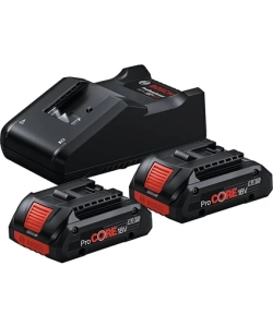 Professional 18 Volt Akü Şarj Cihazı Seti (2 x Procore 4,0 Ah Li-Ion Akü + Gal 18V-40 Şarj Cihazı, Modül, Karton Kutuda)