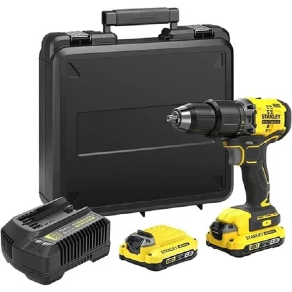 Stanley V20 18V Kablosuz Darbeli Matkap 2.0Ah Akü ile Yüksek Tork ve LED Işık