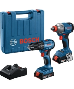 Bosch 2'li Darbeli Vidama ve Matkap Akülü Set GDX 18V-285+GSB 185-LI 2x2 Ah 06019N2124