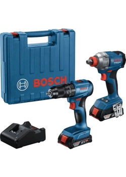 Bosch 2'li Darbeli Vidama ve Matkap Akülü Set GDX 18V-285+GSB 185-LI 2x2 Ah 06019N2124