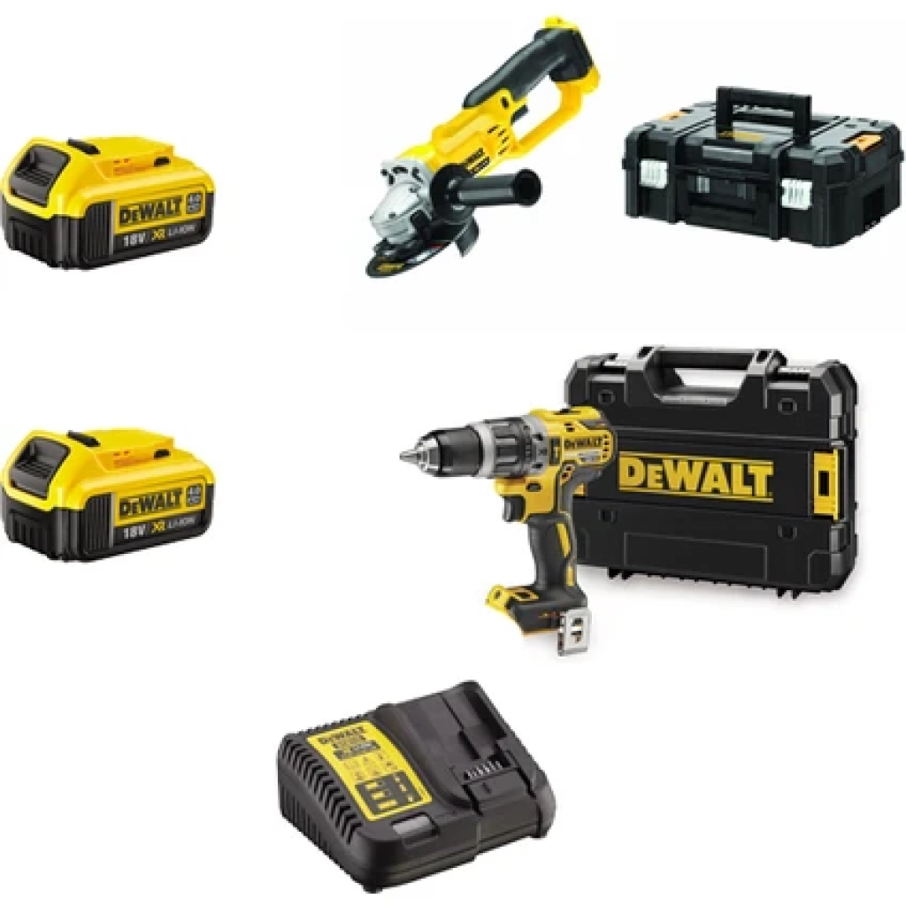Dewalt Dcd796Nt Darbeli Matkap Ve Dcg412Nt Şarjlı Avuç Taşlama Makinası