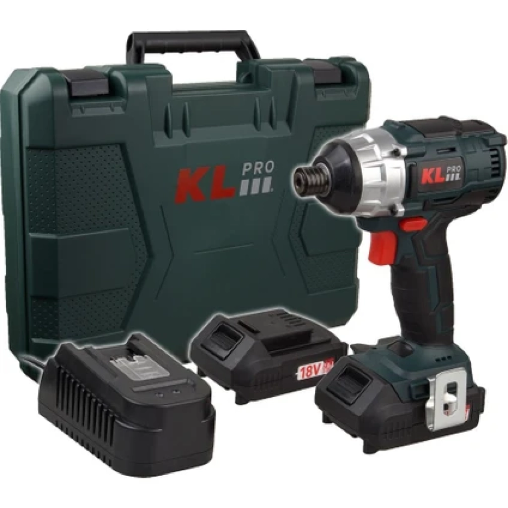 KL Pro  Kldv1820B 18Volt/2.0Ah Li-İon Çift Akülü Kömürsüz Profesyonel Darbeli Tornavida