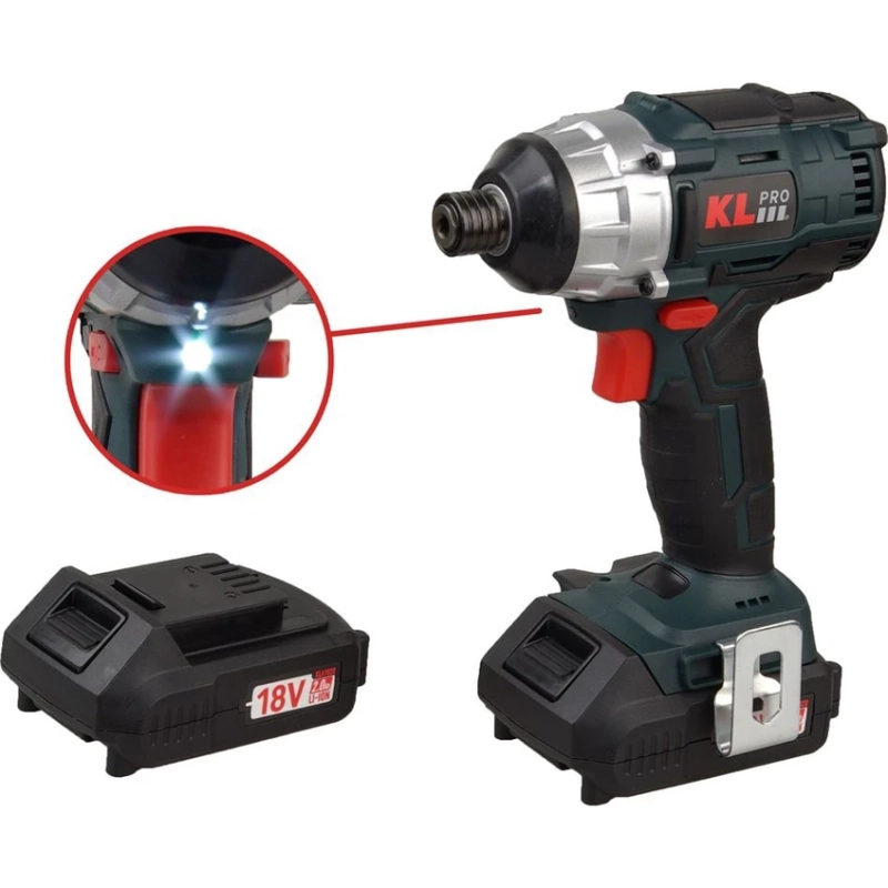 KL Pro  Kldv1820B 18Volt/2.0Ah Li-İon Çift Akülü Kömürsüz Profesyonel Darbeli Tornavida