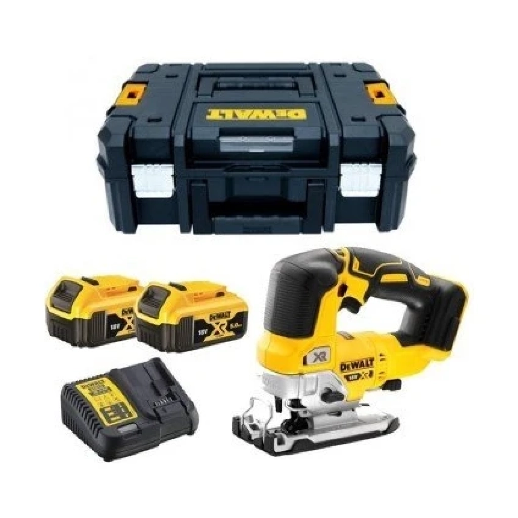 DEWALT DCS334P2 18V 5.0AH Çift Akülü Kömürsüz Dekupaj Testere