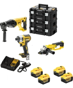 Dewalt DCH133NT Şarjlı Kırıcı Delici ve DCF887NT Darbeli Tornavida Makinesi+DCG412NT Şarjlı Taşlama + 4 x 4 Ah Akü + 1 x Dolum Cihazı