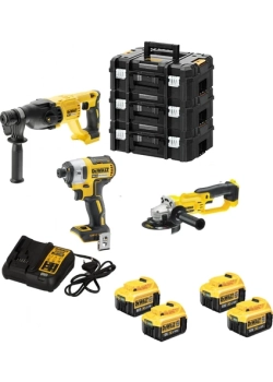 Dewalt DCH133NT Şarjlı Kırıcı Delici ve DCF887NT Darbeli Tornavida Makinesi+DCG412NT Şarjlı Taşlama + 4 x 4 Ah Akü + 1 x Dolum Cihazı