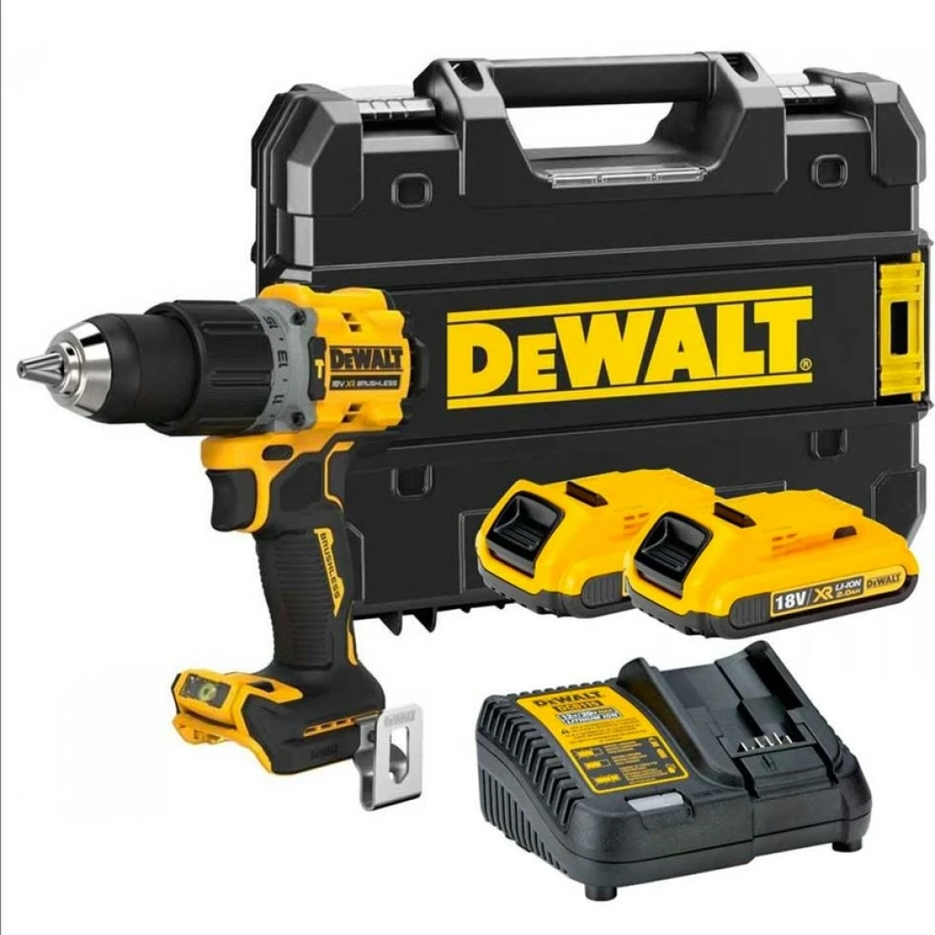 Dewalt DCD805D2T 18V 2.0AH Lı-Ion Kömürsüz Çift Akülü Darbeli Matkap