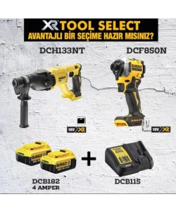 DCH133(2.6J)ŞARJLI Kırıcı +DCF850NT(205NM)TORK SIKMA+2X4AH Akü+1xdolum Cihazı
