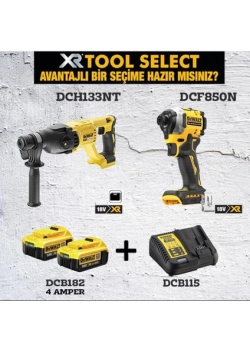 DCH133(2.6J)ŞARJLI Kırıcı +DCF850NT(205NM)TORK SIKMA+2X4AH Akü+1xdolum Cihazı