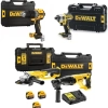 Dewalt DCD805NT ( 90 Nm ) + DCF887NT ( 206 Nm ) + DCH133NT ( 2.6 J ) + DCG412NT ( 125 mm ) + 3x 5AH Akü + 1 Adet Dolum Cihazı