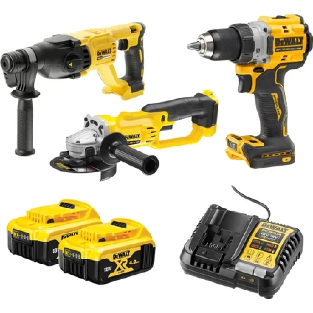 Dewalt DCD805NT + DCG412NT+ DCH133NT + 2 Adet 4 Amper Akü + 1 Adet Dolum Cihazı ( Hepsi Takım Çantalı )